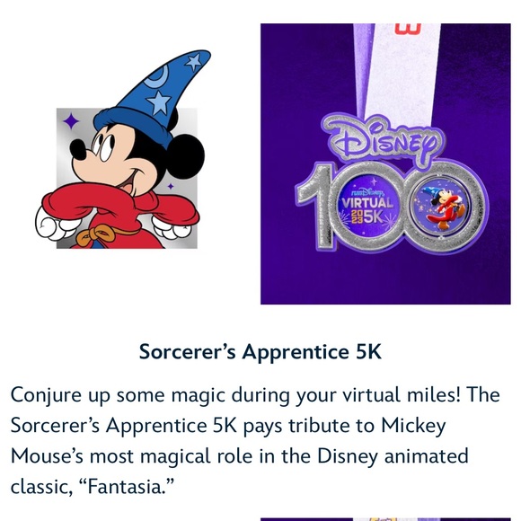 RunDisney Virtual Series Celebrating Disney 100 Medals Complete Set - BRAND NEW - Picture 8 of 9